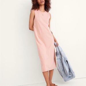 Madewell Organic Cotton Crewneck Tank Midi Dress Jersey Knit Casual Sz XS Soft